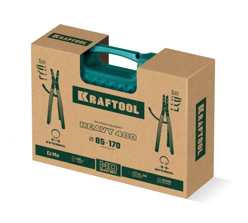 KRAFTOOL HEAVY 400 внешний/внутренний, съемник стопорных колец (22815) KRAFTOOL HEAVY 400 внешний/внутренний, съемник стопорных колец (22815)