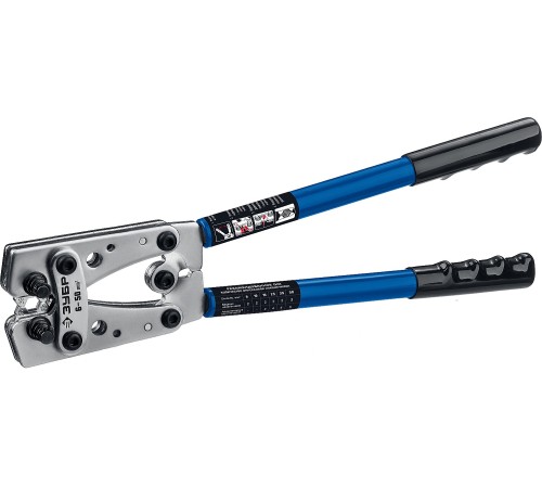 ЗУБР 6-50 мм², усиленные гексагональные, для медных наконечников и гильз, пресс-клещи 45453 Профессионал