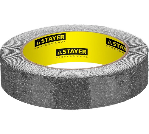 STAYER 25 мм х 5м, черная, лента клейкая противоскользящая (скотч) 12270-25-05
