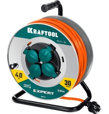 KRAFTOOL ПВС 3х2.5 30м 4000Вт IP44, Силовой удлинитель на стальной катушкеEXPERT (55089-30) KRAFTOOL ПВС 3х2.5 30м 4000Вт IP44, Силовой удлинитель на стальной катушкеEXPERT (55089-30)