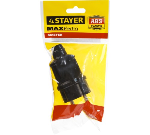 STAYER MAXElectro, черная, 16 А/220 В, 1300 Вт, прямая вилка (55160-B) STAYER MAXElectro, черная, 16 А/220 В, 1300 Вт, прямая вилка (55160-B)