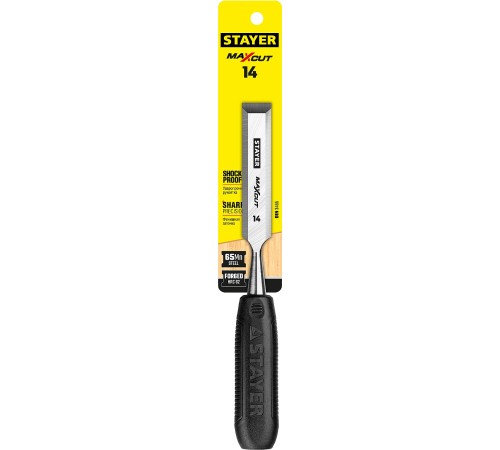 STAYER 14 мм, с плоской пластмассовой ручкой, стамеска 1820-14_z01 STAYER 14 мм, с плоской пластмассовой ручкой, стамеска 1820-14_z01