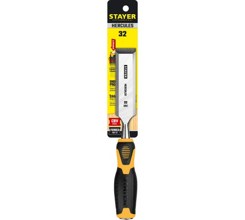 STAYER 32 мм, с двухкомпонентной ручкой, стамеска 18205-32_z01 STAYER 32 мм, с двухкомпонентной ручкой, стамеска 18205-32_z01