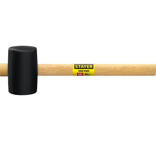 STAYER 450 г, киянка резиновая черная с деревянной ручкой 20505-65 Master STAYER 450 г, киянка резиновая черная с деревянной ручкой 20505-65 Master
