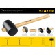 STAYER 450 г, киянка резиновая черная с деревянной ручкой 20505-65 Master