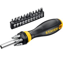 STAYER Hercules-B18, 18 предм., отвертка-битодержатель с насадками (2545-H5) STAYER Hercules-B18, 18 предм., отвертка-битодержатель с насадками (2545-H5)