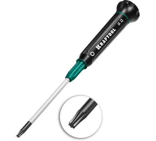KRAFTOOL TX 15, отвертка для точных работ Precision 25684-15