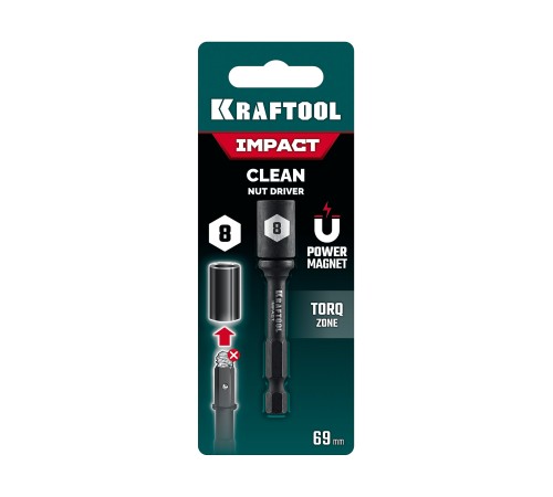 KRAFTOOL CLEAN “Nut driver”, 8 мм, бита с торцовой головкой (26371-08) KRAFTOOL CLEAN “Nut driver”, 8 мм, бита с торцовой головкой (26371-08)