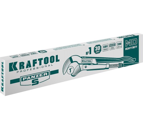 KRAFTOOL №1, изогнутые губки, ключ трубный PANZER-S 2733-10_z02 KRAFTOOL №1, изогнутые губки, ключ трубный PANZER-S 2733-10_z02