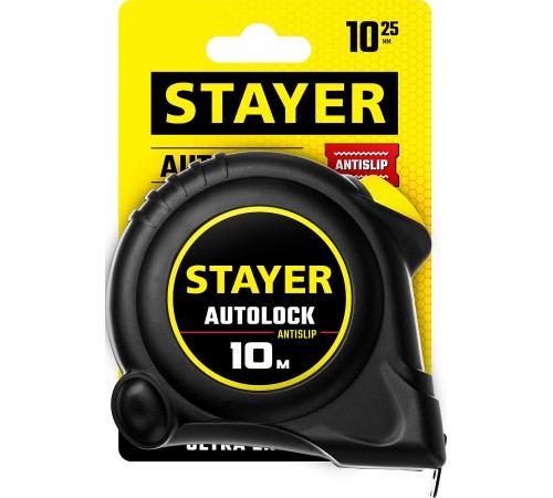 STAYER 10 м х 25 мм, с автостопом рулетка 2-34126-10-25 STAYER 10 м х 25 мм, с автостопом рулетка 2-34126-10-25
