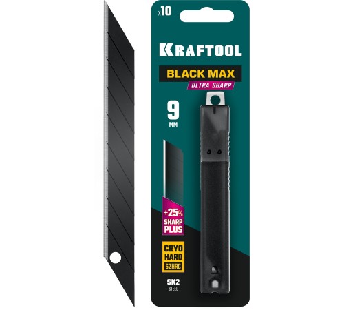 KRAFTOOL 9 мм, 10 шт., лезвия сегментированные BM-9 09602-09-S10 KRAFTOOL 9 мм, 10 шт., лезвия сегментированные BM-9 09602-09-S10