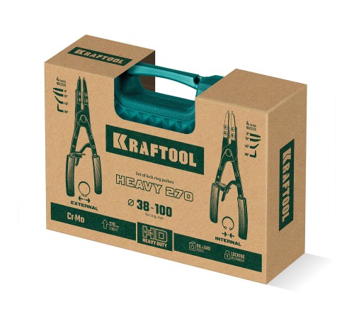 KRAFTOOL HEAVY 270 внешний/внутренний, съемник стопорных колец (22814) KRAFTOOL HEAVY 270 внешний/внутренний, съемник стопорных колец (22814)