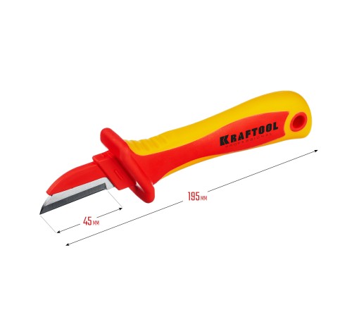 KRAFTOOL 200 мм, прямой, нож диэлектрический KN-1 45401 KRAFTOOL 200 мм, прямой, нож диэлектрический KN-1 45401