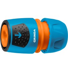 GRINDA TU-A, 1/2″ - 3/4″, быстросъемный, с автостопом, пластиковый с TPR, для шланга, универсальный соединитель, PROLine (8-426227)