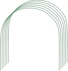 GRINDA 2.2 м, стальные, проволочные, 6 шт, дуги для парника (422311-85-90)