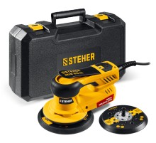 STEHER BOS-25 Duo, d125 / d150 мм, 2.5 мм, 350 Вт, бесщеточная орбитально-шлифовальная машина, кейс (BOS-25)