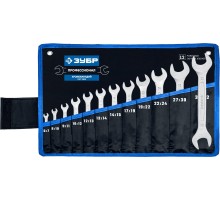 ЗУБР 12 шт, 6 - 32 мм, набор рожковых гаечных ключей, Профессионал (27010-H12)