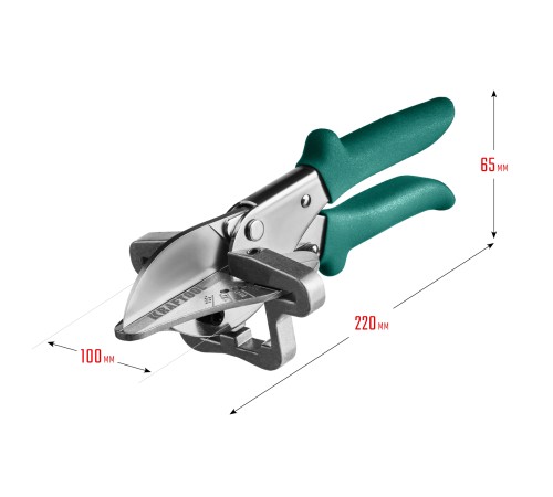 KRAFTOOL 220 мм, для пластмассовых и резиновых профилей, ножницы угловые MC-7 23372 KRAFTOOL 220 мм, для пластмассовых и резиновых профилей, ножницы угловые MC-7 23372