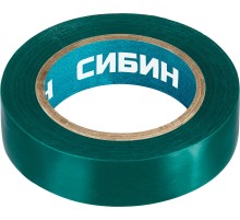 СИБИН 15 мм х 10 м, 5 000 В, зеленая, изолента ПВХ (1235-4)