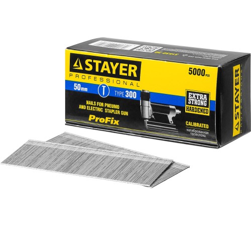 STAYER тип 18GA (47/300/F), 50 мм, 5000 шт, гвозди для нейлера, Professional (31530-50) STAYER тип 18GA (47/300/F), 50 мм, 5000 шт, гвозди для нейлера, Professional (31530-50)