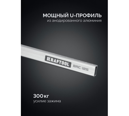 KRAFTOOL BRC-125, 1250/48 мм, высокоточная струбцина-вайма (32313-125)