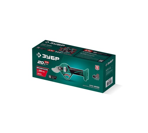 ЗУБР 20 В, 30 мм макс. рез, без АКБ (LMS), секатор аккумуляторный (СКБ-2030)