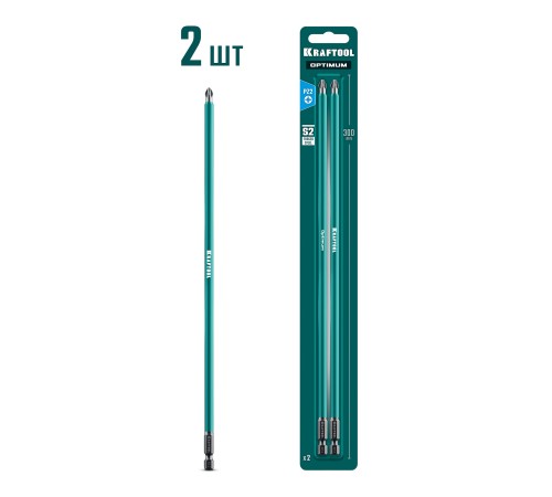 KRAFTOOL OPTIMUM PZ 2, 300 мм, 2 шт, биты (26124-2-300-2)