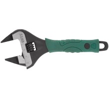 Ключ разводной "Карат", CrV, обточенные узкие губки, шкала, увелич.захват, прорезин.ручка  150 мм ( 34 мм ) FIT HQ