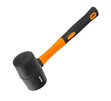 Киянка резиновая, 680 г, черная резина, фибергласовая рукоятка Sparta