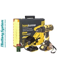 Аккумуляторный ударный шуруповерт Hanskonner HCD1865I 1BatterySystem