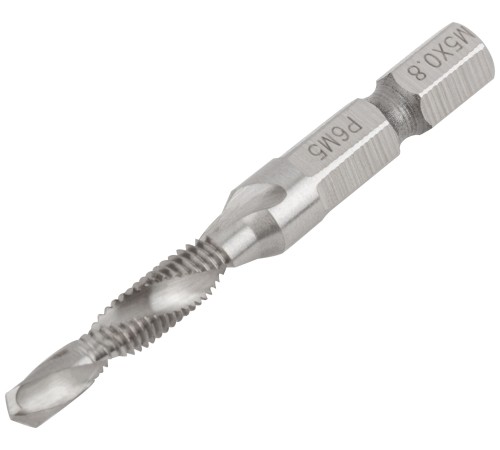 Сверло-Метчик комбинированное метрическое, быстрорежущая (HSS) сталь Р6М5,  М5х0,8 мм, 17/56 мм FIT HQ