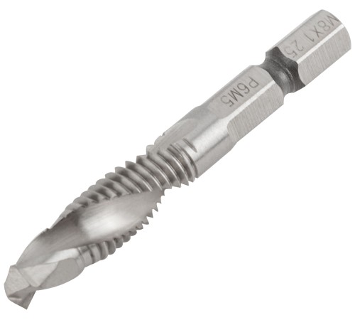 Сверло-Метчик комбинированное метрическое, быстрорежущая (HSS) сталь Р6М5,  М8х1,25 мм, 24/58 мм FIT HQ