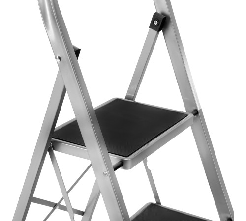 Стремянка стальная, 3 широкие ступени 20х30 см с полимерным покрытием Сибртех