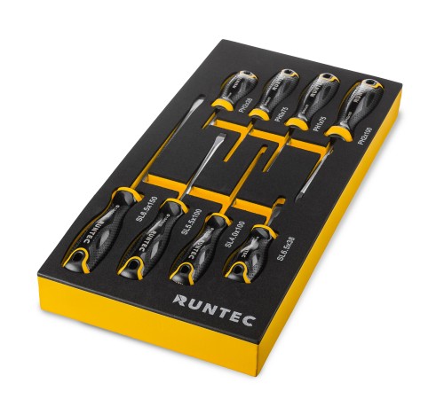 RUNTEC RT-SD1E8F Набор отверток RUNTEC S2 в ложементе EVA, 8 предметов RUNTEC RT-SD1E8F Набор отверток RUNTEC S2 в ложементе EVA, 8 предметов