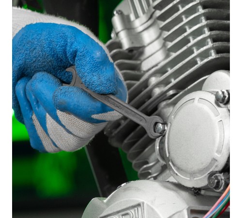 Набор ключей рожковых, 6-19 мм, 6 шт, CrV, фосфатированные, ГОСТ 2839 Сибртех