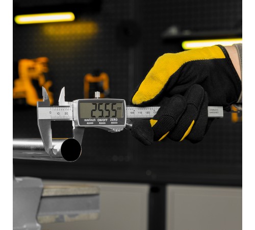 Штангенциркуль, 150 мм, электронный, большой дисплей, с глубиномером Denzel