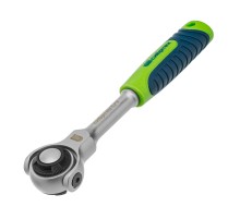 Ключ-трещотка 1/4", 72 зуба, поворотная голова, с быстрым сбросом Сибртех         