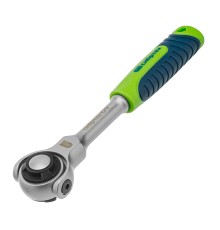 Ключ-трещотка 1/4", 72 зуба, поворотная голова, с быстрым сбросом Сибртех         