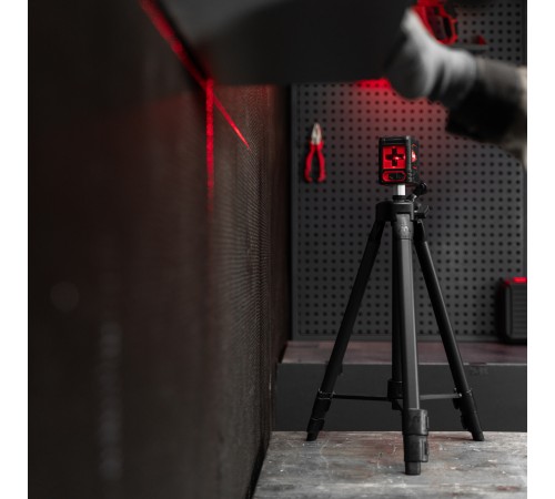 Лазерный уровень QBC RED Pro SET, 10 м, красный луч, батарейки, штатив MTX