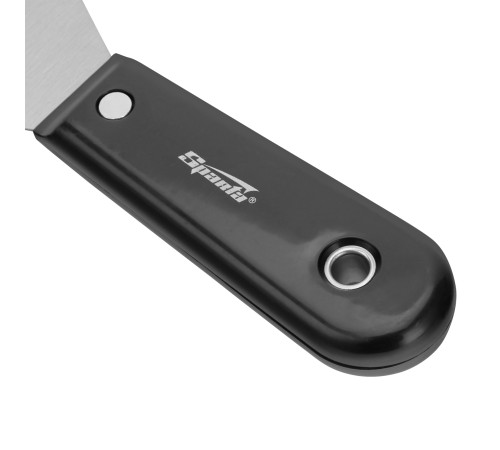 Шпательная лопатка стальная, 75 мм, полированная, пластмассовая ручка Sparta