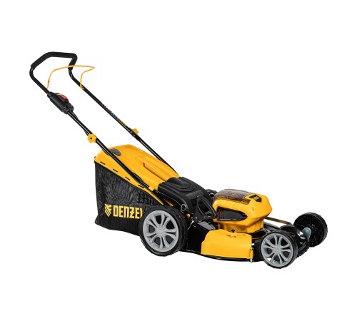 Газонокосилка аккумуляторная бесщеточная RLM450-36, Li-ion, 36 В, 4 Ач, 450 мм, травосборник 40 л Denzel