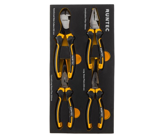 RUNTEC RT-PLR1E4 Набор шарнирно-губцевого инструмента RUNTEC в ложементе EVA, 4 предмета