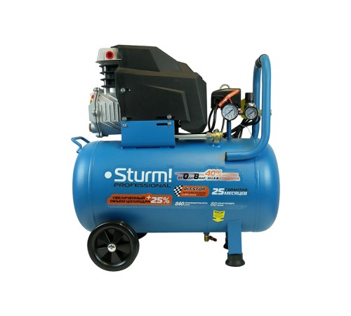 Компрессор воздушный масляный Sturm! AC93150P, 2кВт, 340л/мин, ресивер 50л, Professional Компрессор воздушный масляный Sturm! AC93150P, 2кВт, 340л/мин, ресивер 50л, Professional