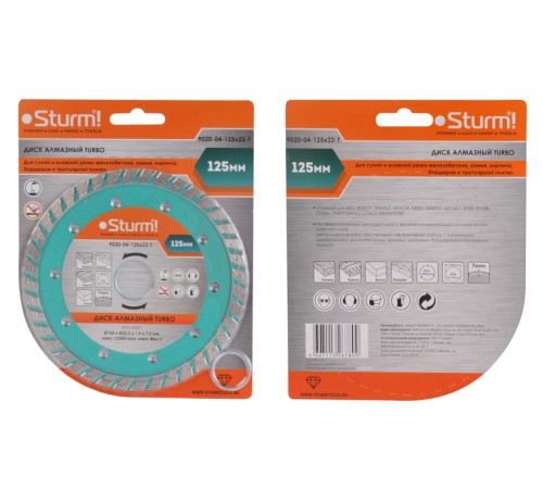 Диск алмазный Sturm! 9020-04-125x22-T
