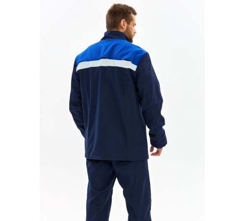 Костюм сварщика Велд-СОП 2 кл.защиты (тк.Хлопок-ОП,350) брюки, т.синий/васильковый