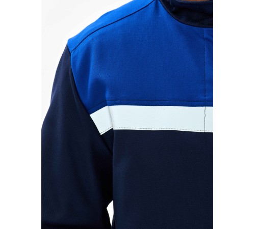 Костюм сварщика Велд-СОП 2 кл.защиты (тк.Хлопок-ОП,350) брюки, т.синий/васильковый