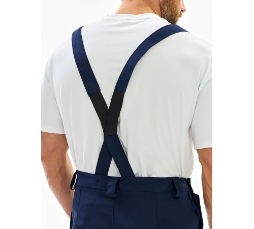 Костюм сварщика Велд-СОП 2 кл.защиты (тк.Хлопок-ОП,350) брюки, т.синий/васильковый