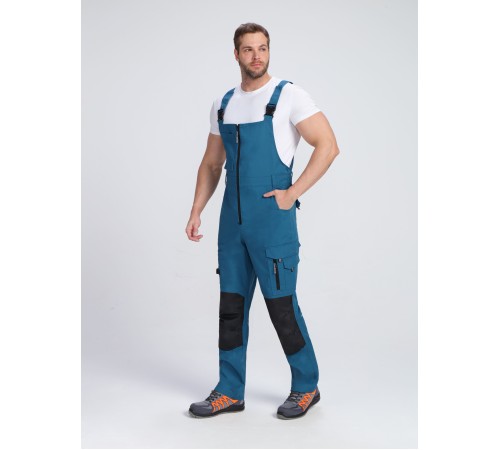 Полукомбинезон ProfLineSpecialist (тк.РипСтоп,240), циан/черный