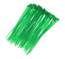 Хомуты, 100 x 2.5 мм, пластиковые, зеленые, 100 шт Сибртех