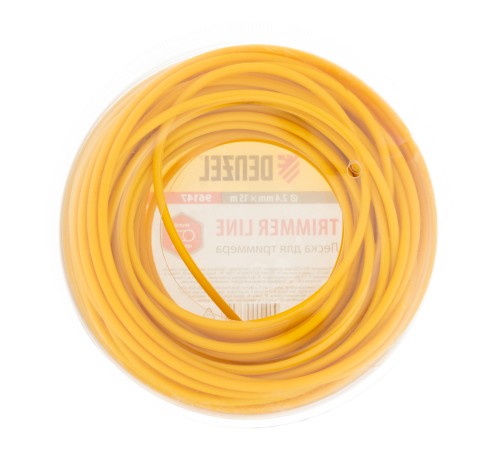 Леска для триммера круглая, 2.4 мм х 15 м Denzel